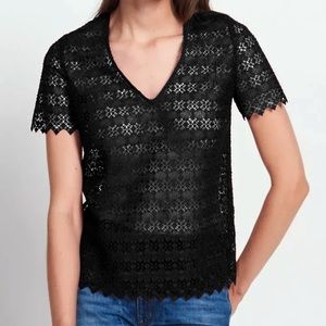 NWT Sandro Alys Black lace top - Fits like XS or S